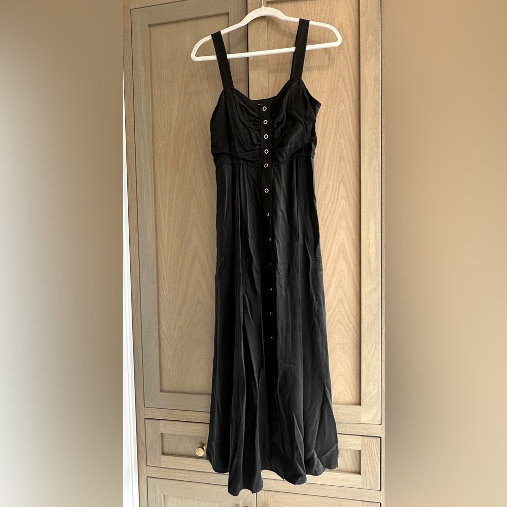 Favorite Daughter Black Snap-Down Dress, Size S, new with tags
